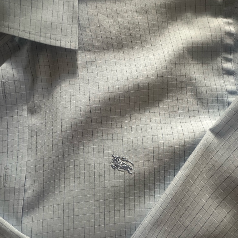 Burberry Sky Blue Striped Dress Shirt - Picture 3 of 3